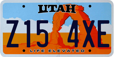 UT license plate Z154XE