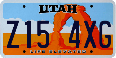 UT license plate Z154XG