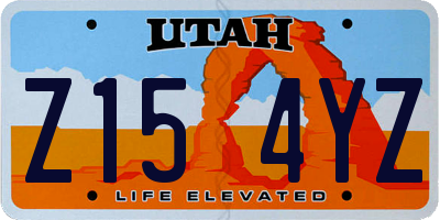UT license plate Z154YZ