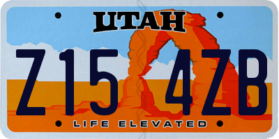 UT license plate Z154ZB