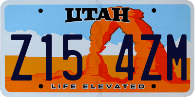 UT license plate Z154ZM
