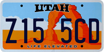 UT license plate Z155CD