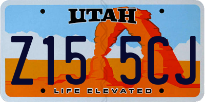 UT license plate Z155CJ