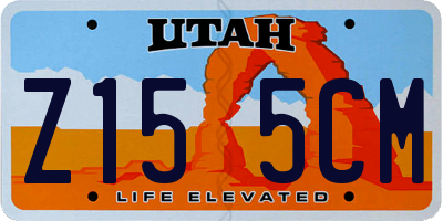 UT license plate Z155CM