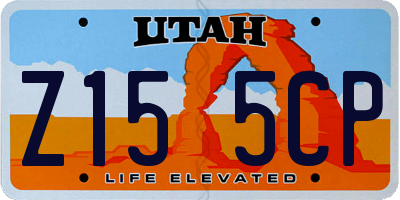 UT license plate Z155CP