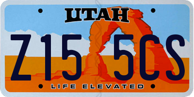 UT license plate Z155CS