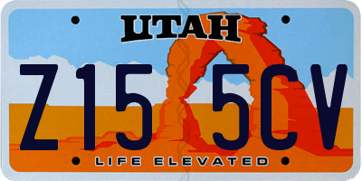 UT license plate Z155CV