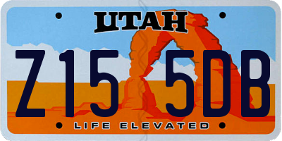 UT license plate Z155DB