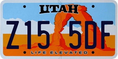 UT license plate Z155DF