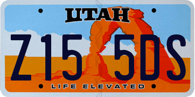 UT license plate Z155DS