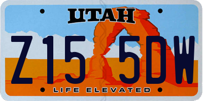UT license plate Z155DW