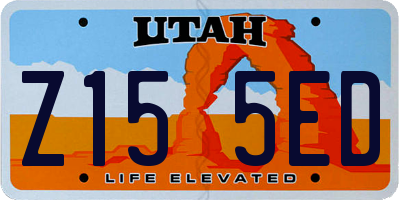 UT license plate Z155ED