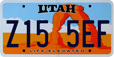 UT license plate Z155EF