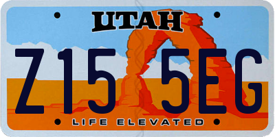 UT license plate Z155EG