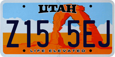 UT license plate Z155EJ