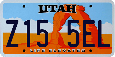 UT license plate Z155EL