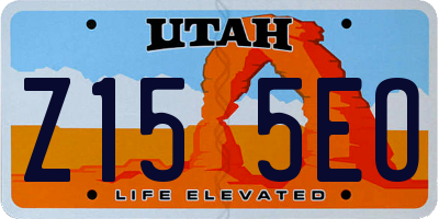 UT license plate Z155EO