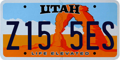 UT license plate Z155ES