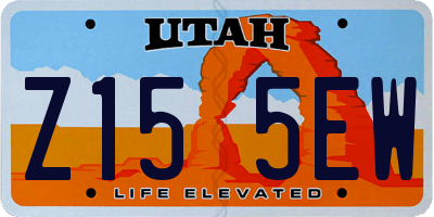 UT license plate Z155EW