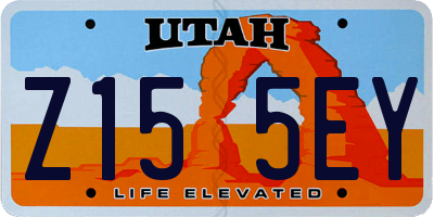UT license plate Z155EY