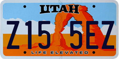 UT license plate Z155EZ