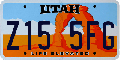 UT license plate Z155FG