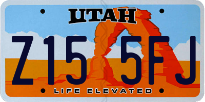 UT license plate Z155FJ