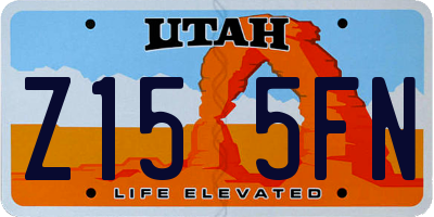 UT license plate Z155FN