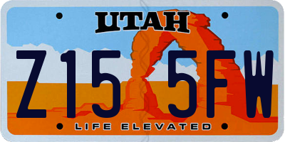 UT license plate Z155FW