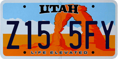 UT license plate Z155FY