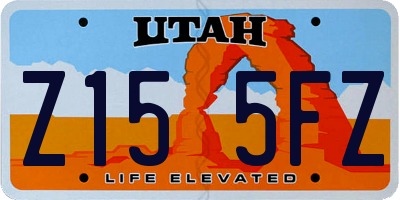 UT license plate Z155FZ