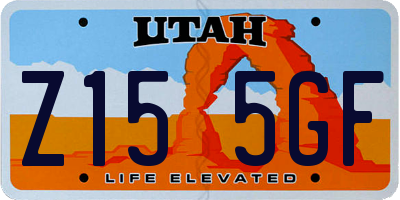 UT license plate Z155GF