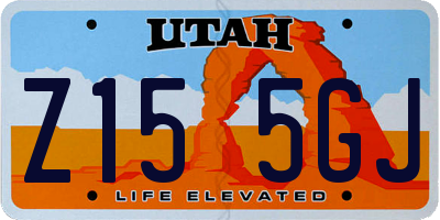 UT license plate Z155GJ