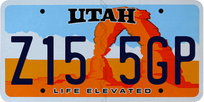 UT license plate Z155GP