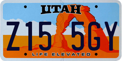 UT license plate Z155GY