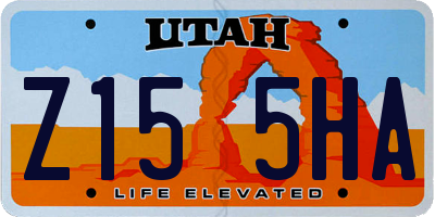 UT license plate Z155HA