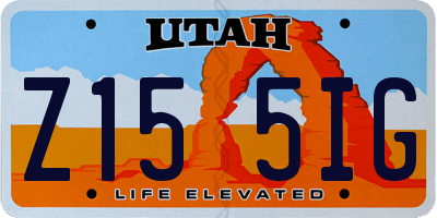 UT license plate Z155IG