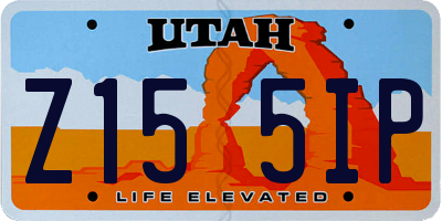 UT license plate Z155IP