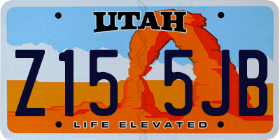 UT license plate Z155JB