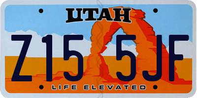 UT license plate Z155JF
