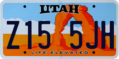UT license plate Z155JH