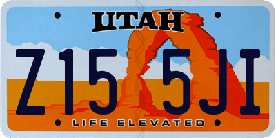 UT license plate Z155JI