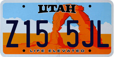 UT license plate Z155JL