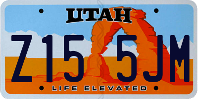 UT license plate Z155JM