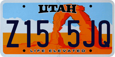 UT license plate Z155JQ
