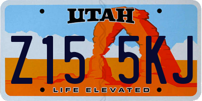 UT license plate Z155KJ