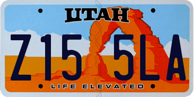UT license plate Z155LA