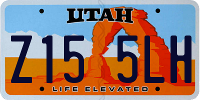 UT license plate Z155LH