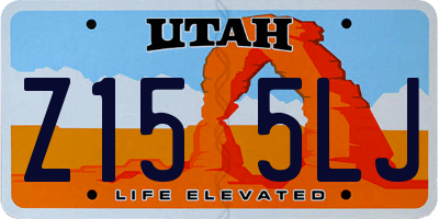 UT license plate Z155LJ