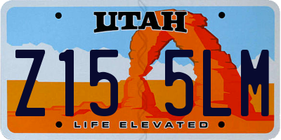 UT license plate Z155LM